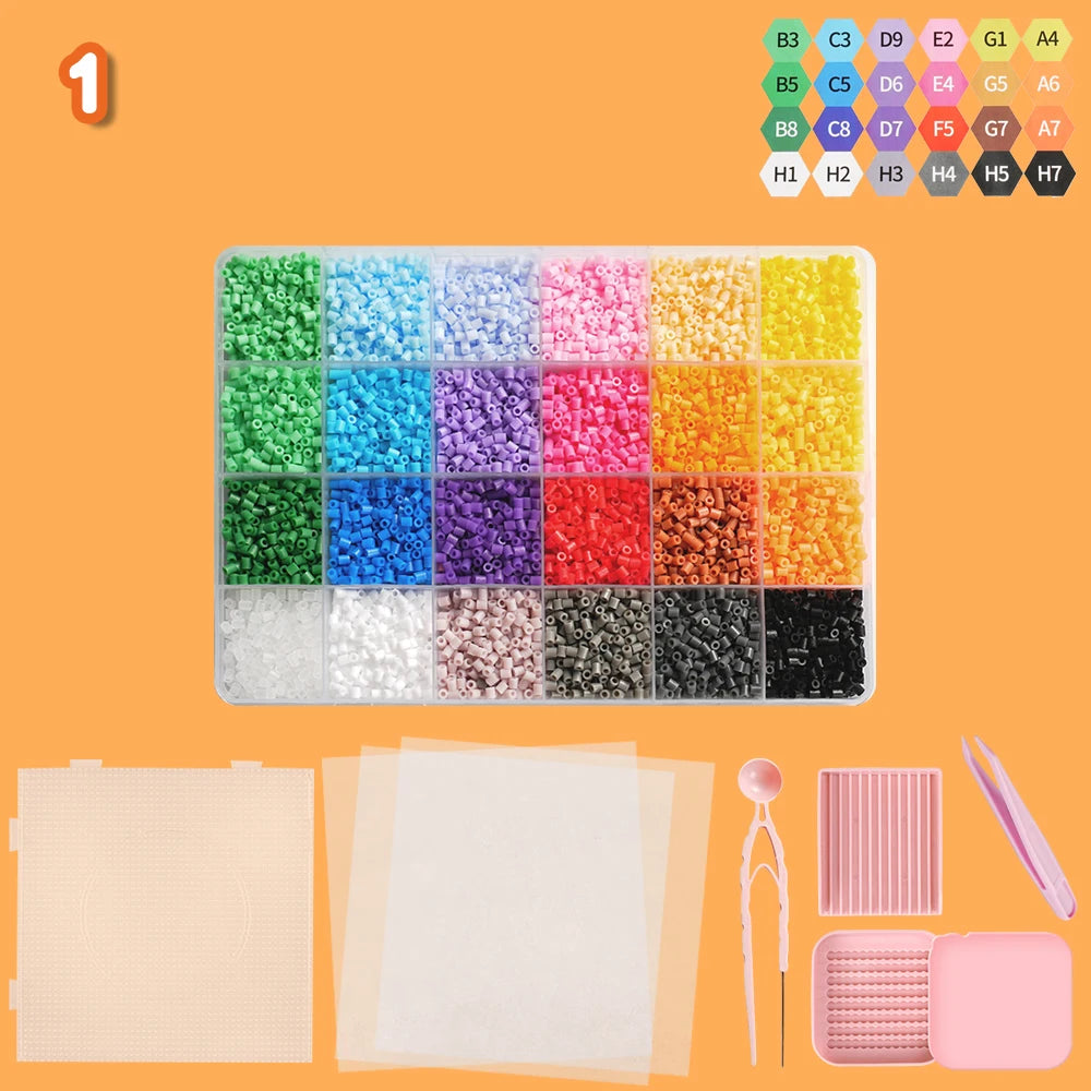 24000pcs Perler Fuse Beads Pixel Art Craft Kit DIY Puzzle