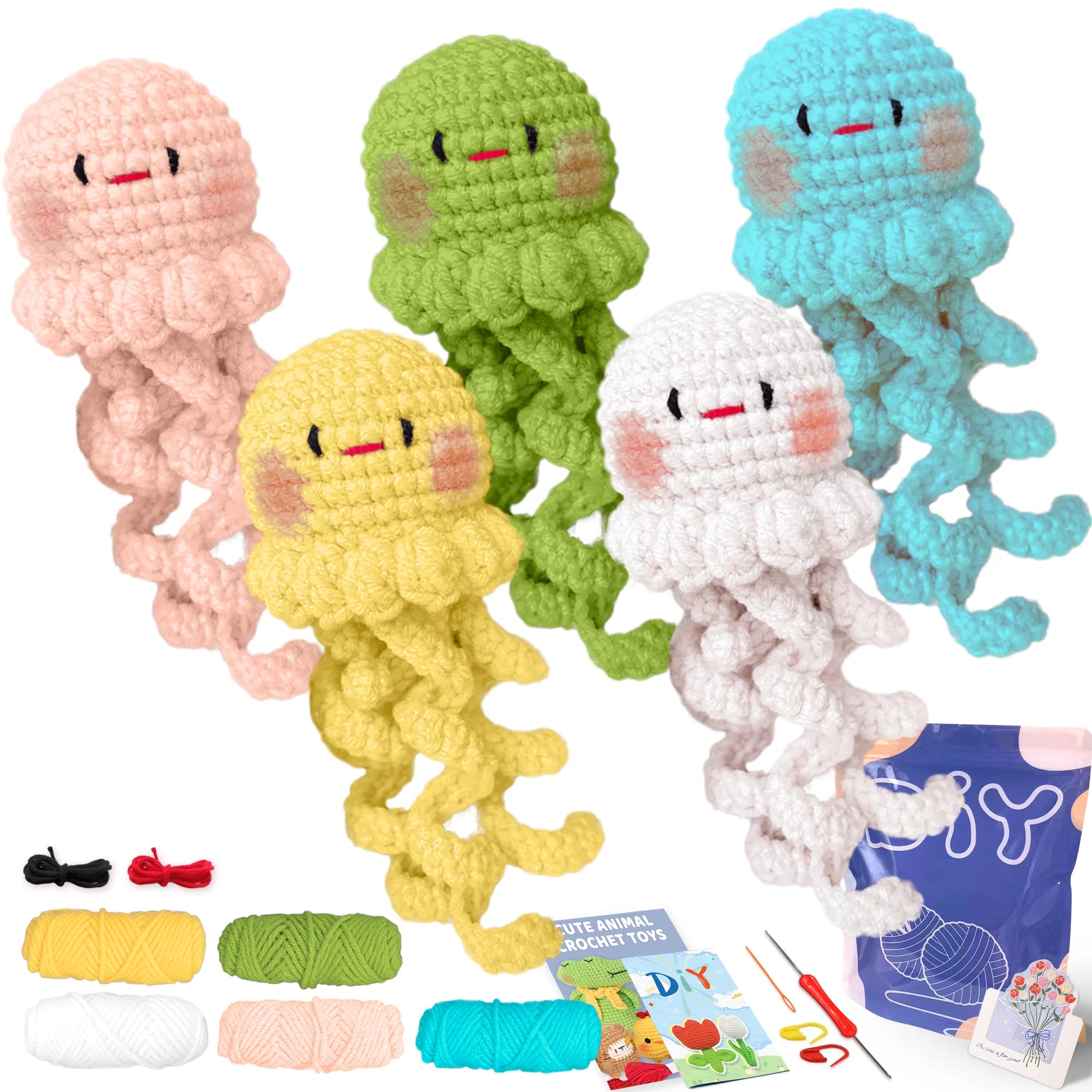 Animal Crochet Starter Kit for Beginners DIY Knitting Craft Set