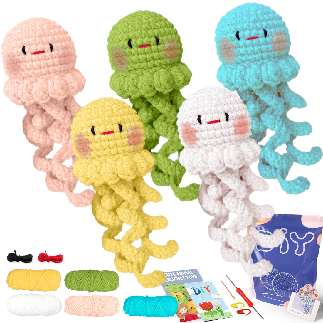Animal Crochet Starter Kit for Beginners DIY Knitting Craft Set