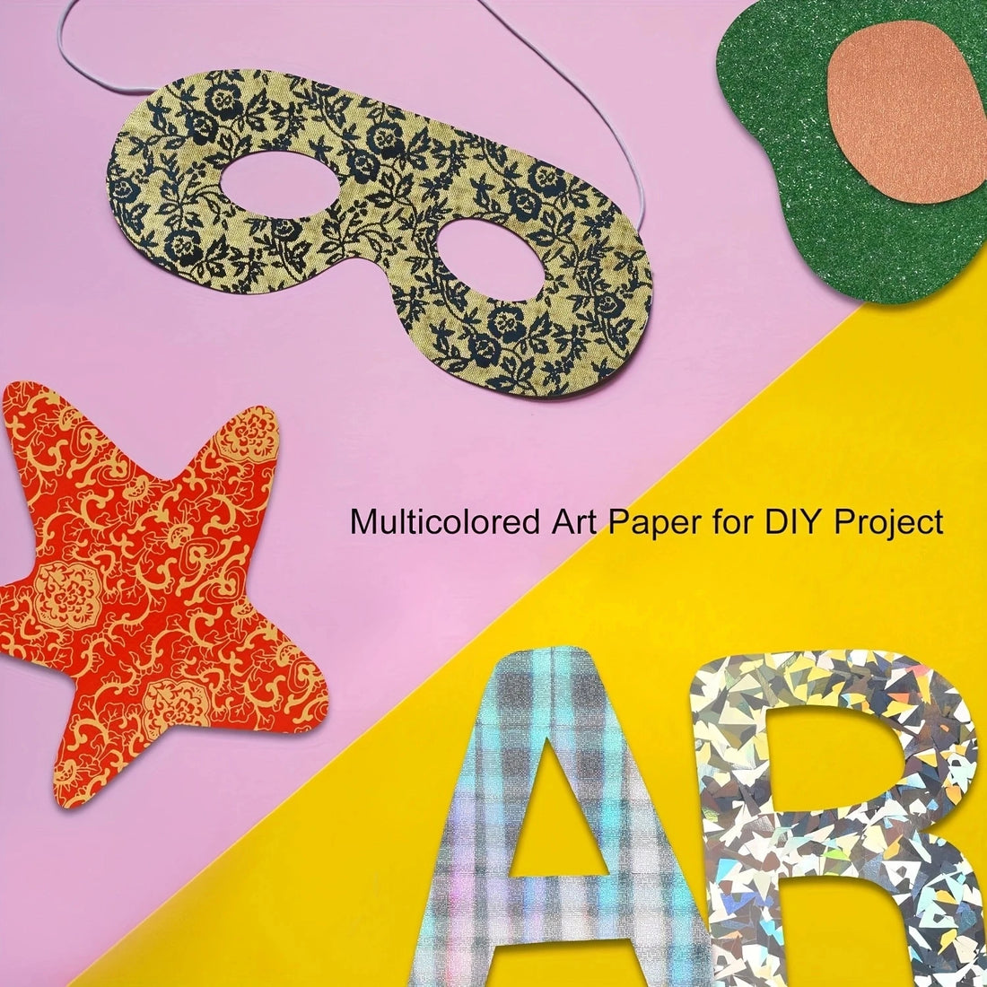 Glitter Holographic Cardstock Paper Set for DIY Art and Crafts