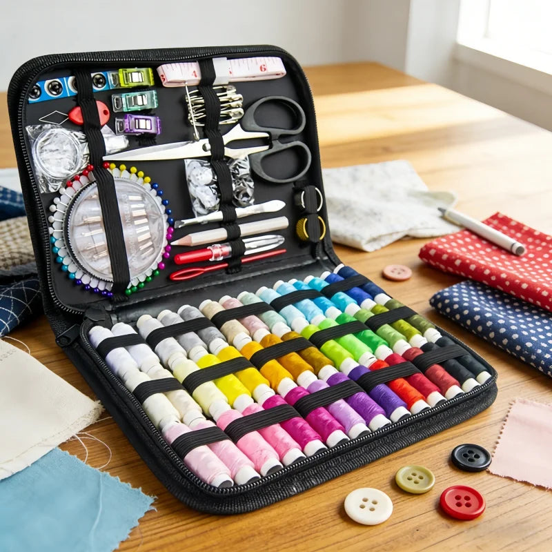 170-Piece Portable Sewing Kit with DIY Hand Tools and Accessories