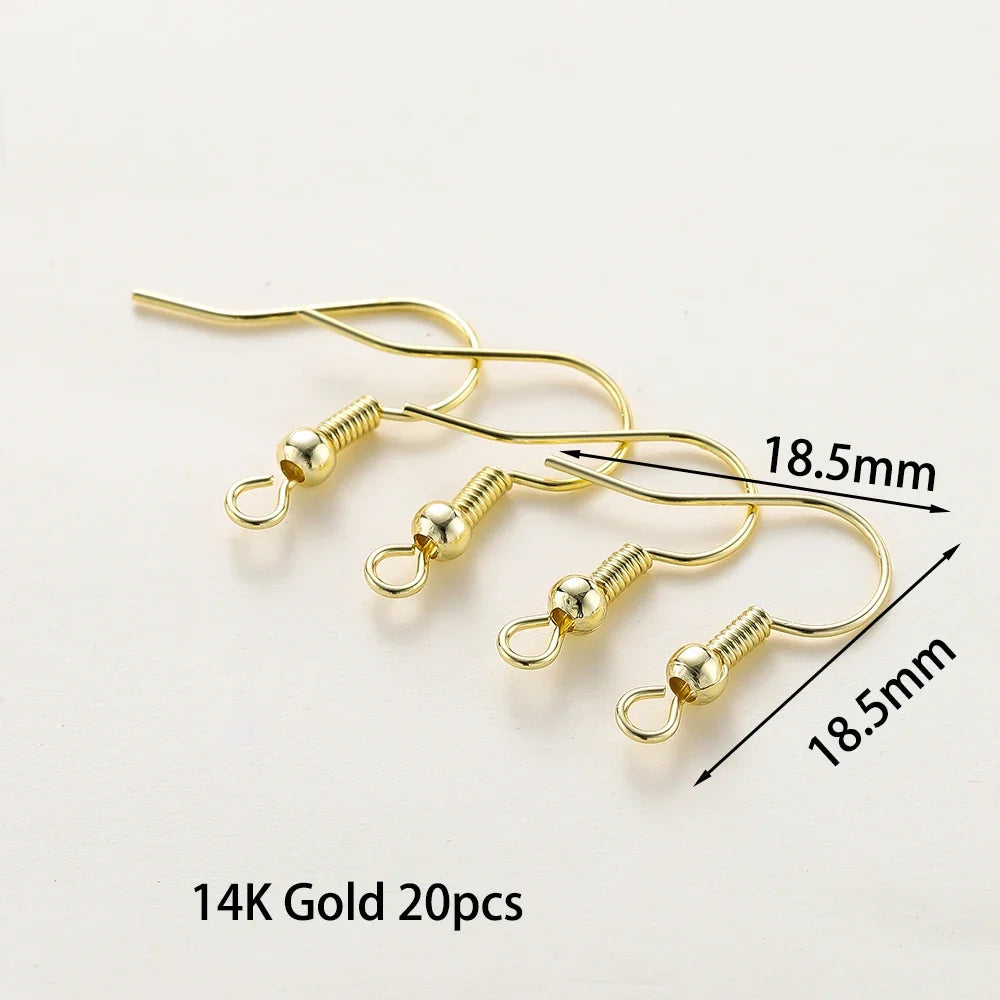20pc Gold Plated Earring Wires & Hook Findings Set | 6 Styles | DIY Jewelry Making