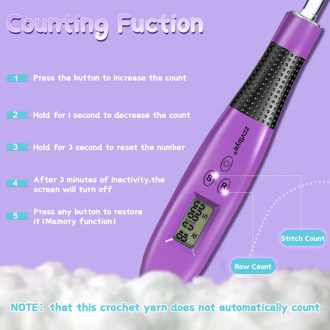LED Crochet Hook Set with Ergonomic Needles and Sewing Tools