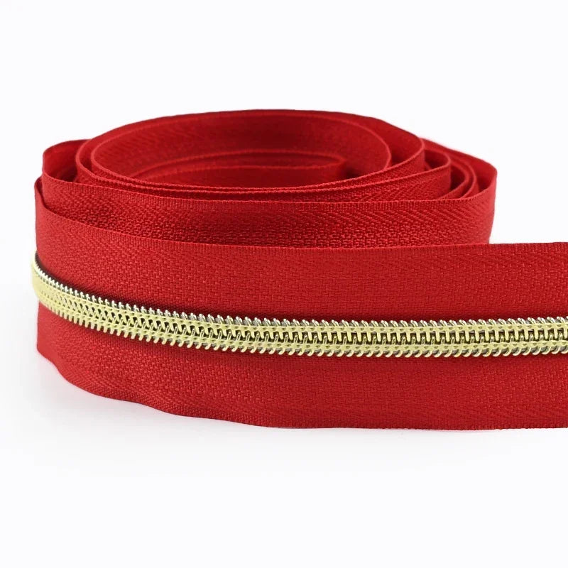 Nylon Zipper Tape Set with Metal Teeth for DIY Sewing