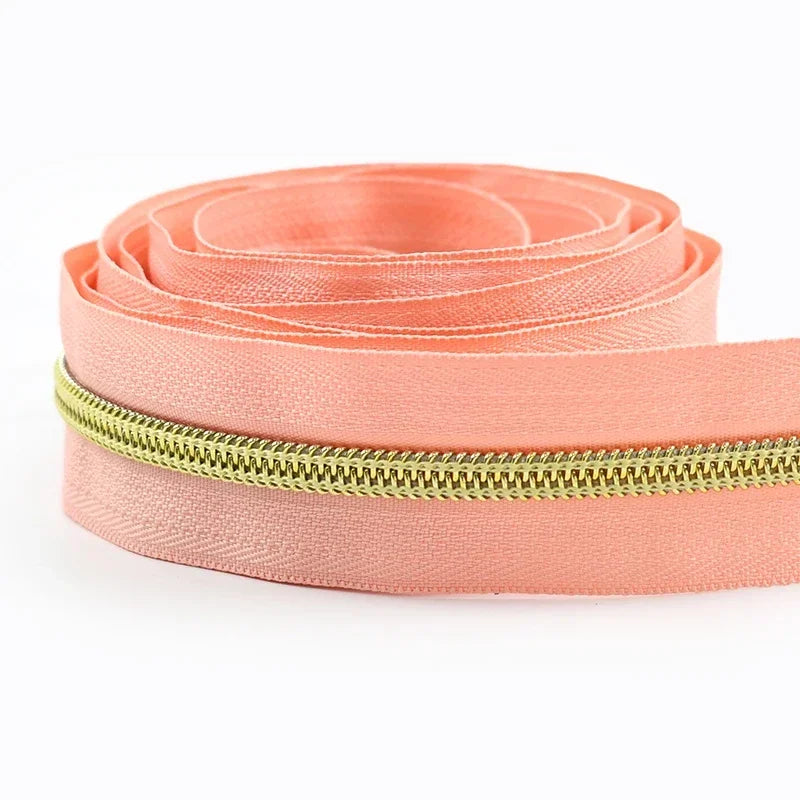 Nylon Zipper Tape Set with Metal Teeth for DIY Sewing