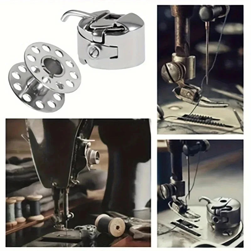 Metal Bobbins and Bobbin Case for Household Sewing Machine Accessories
