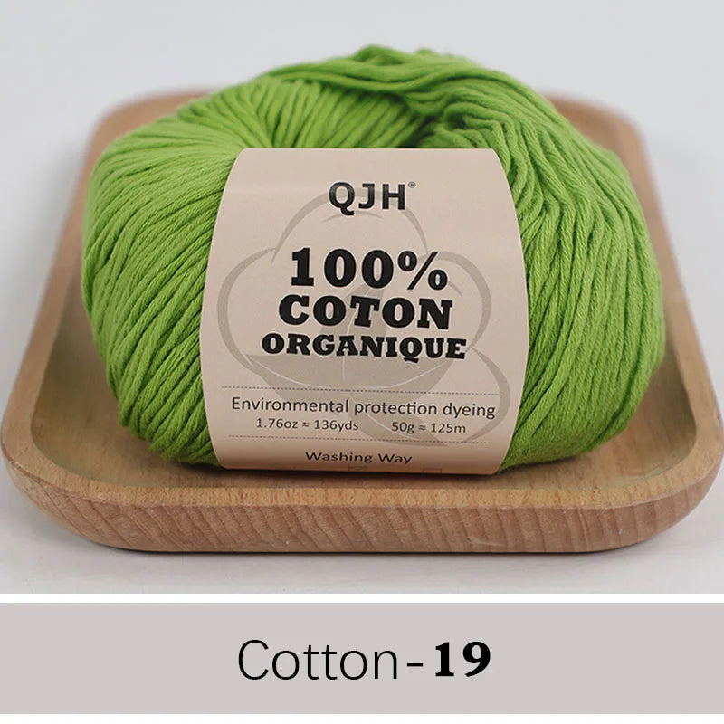 Soft Cotton Baby Yarn Set for Crochet and Knitting Crafts