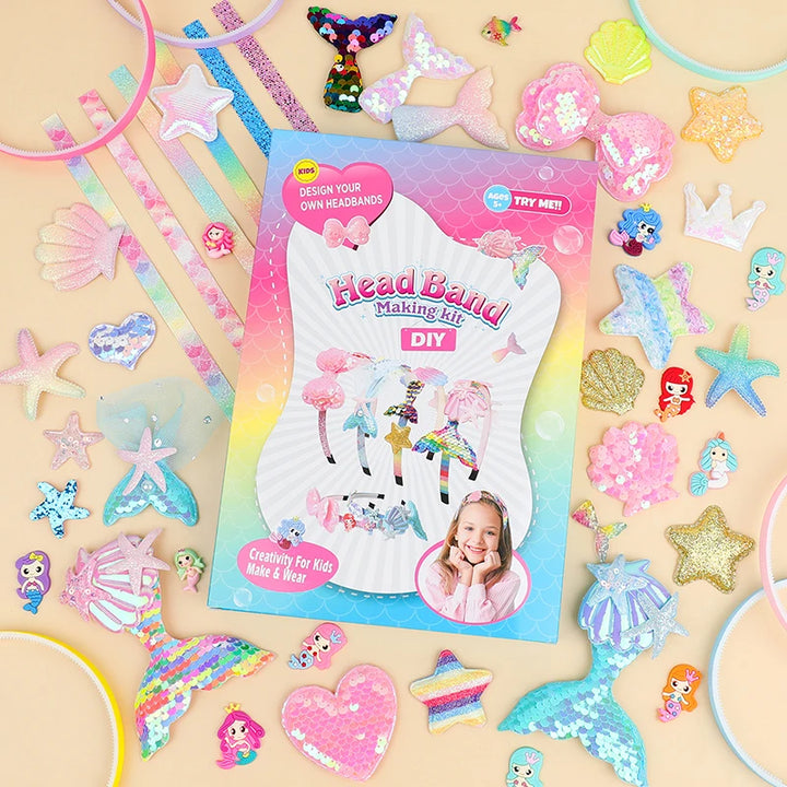DIY Headband Craft Kit for Kids Hair Accessories Gift Set