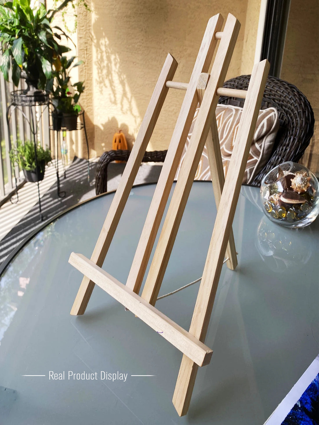 Portable Wooden Desktop Easel Foldable Painting Display Stand for Art
