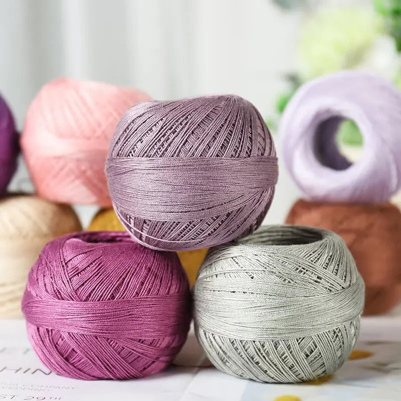 Fine Lace Crochet Yarn for Summer Knitting and DIY Crafts