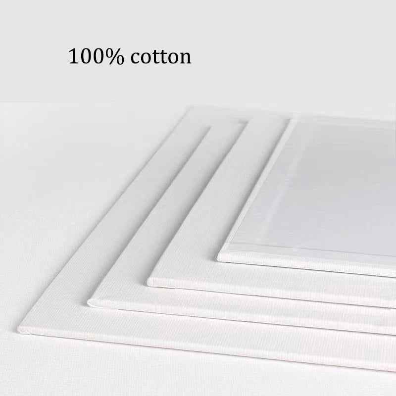 10pcs Primed Cotton Canvas Boards for Acrylic and Oil Painting