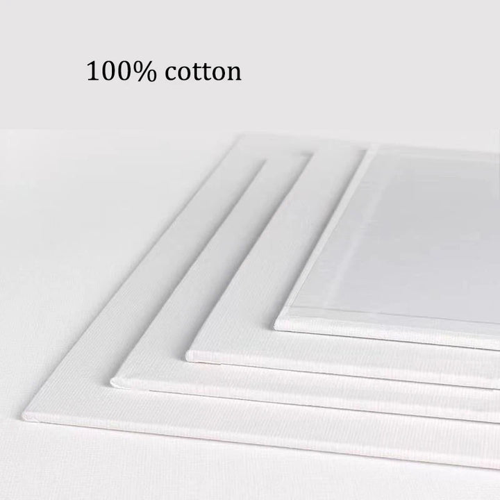 10pcs Primed Cotton Canvas Boards for Acrylic and Oil Painting