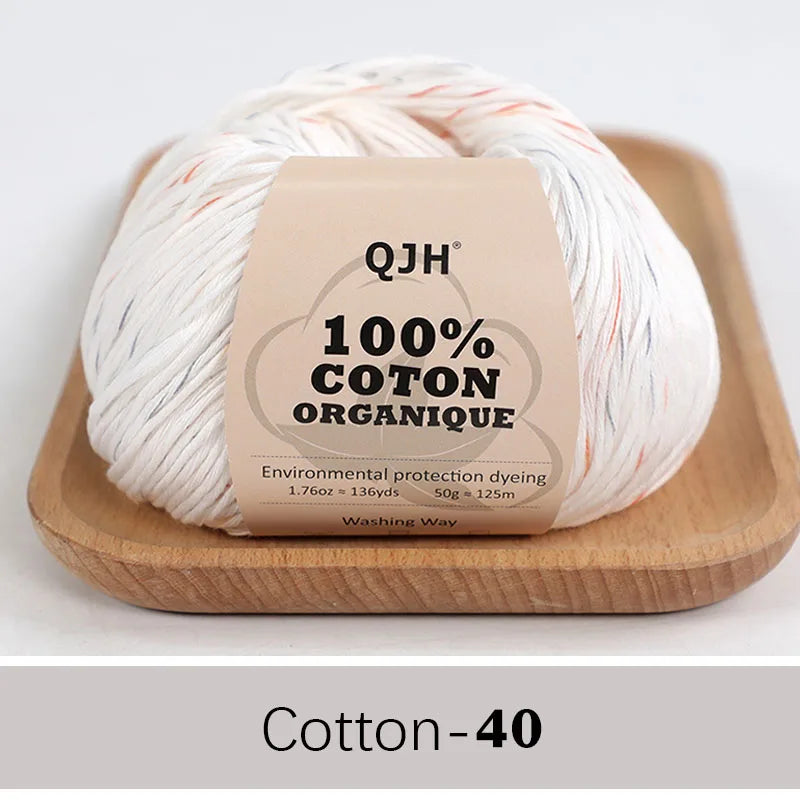 Soft Cotton Baby Yarn Set for Crochet and Knitting Crafts