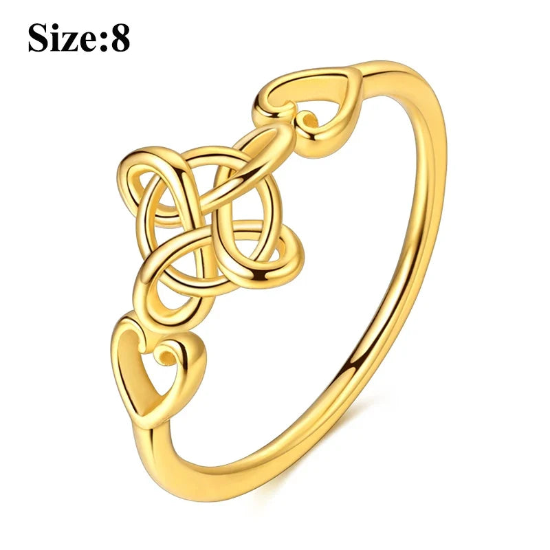 MULA Wedding Band Rings for Women Man 925 Sterling Silver Evil Eye Hand Celtic Knot Four-Leaf Clover Ring Stackable Jewelry Gift