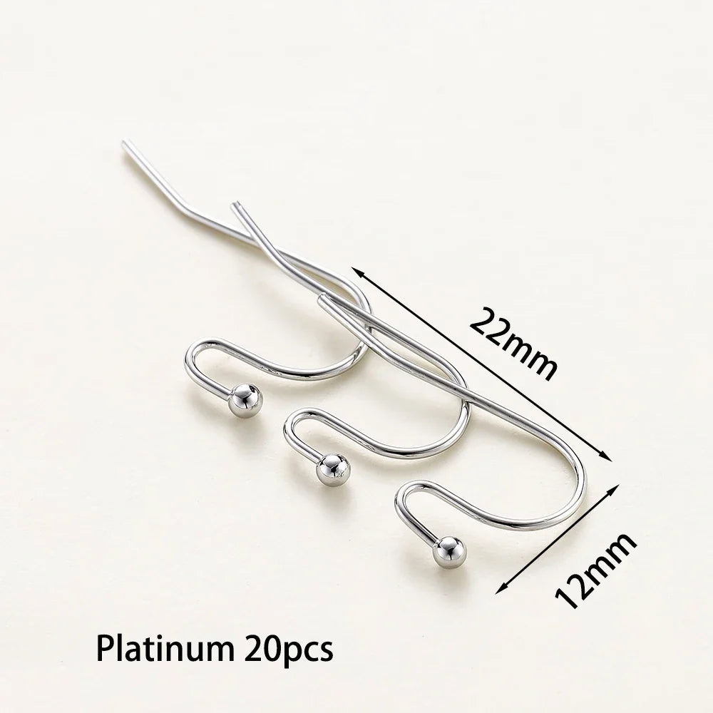 20pc Gold Plated Earring Wires & Hook Findings Set | 6 Styles | DIY Jewelry Making
