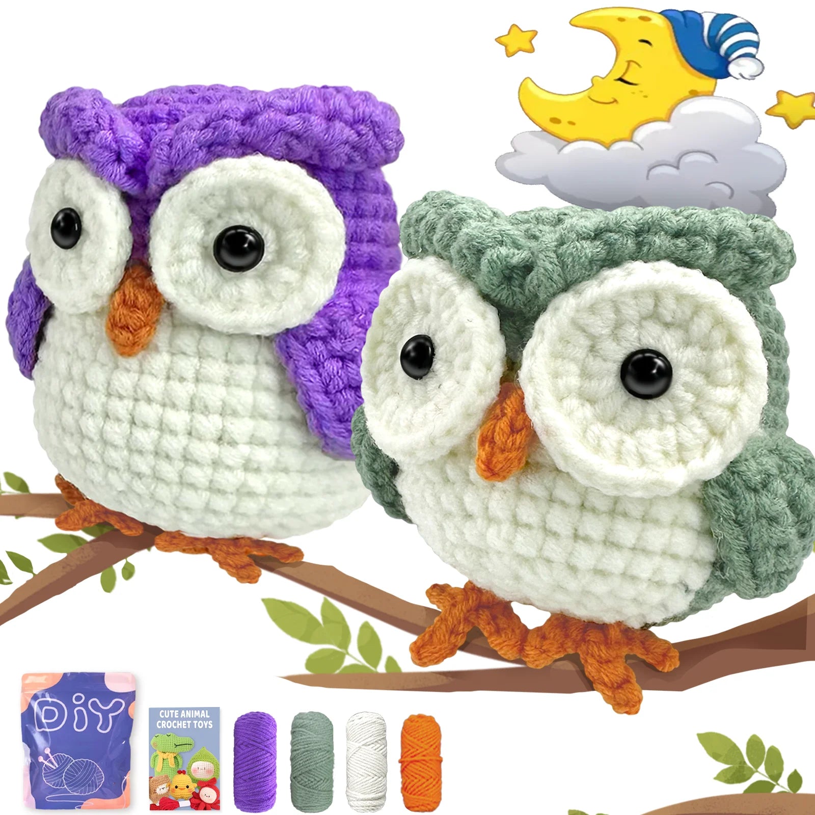 Animal Crochet Starter Kit for Beginners DIY Knitting Craft Set