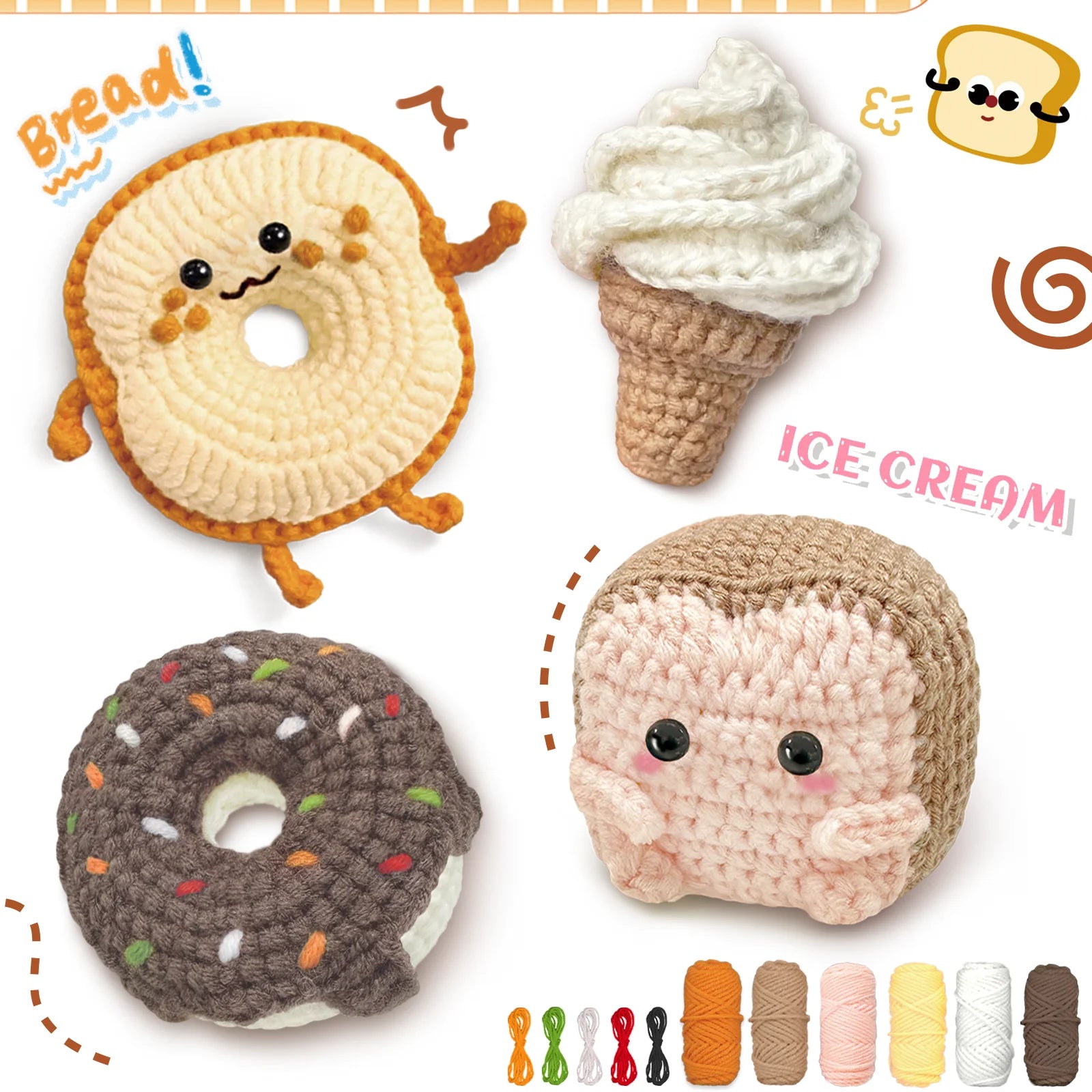 Animal Crochet Starter Kit for Beginners DIY Knitting Craft Set