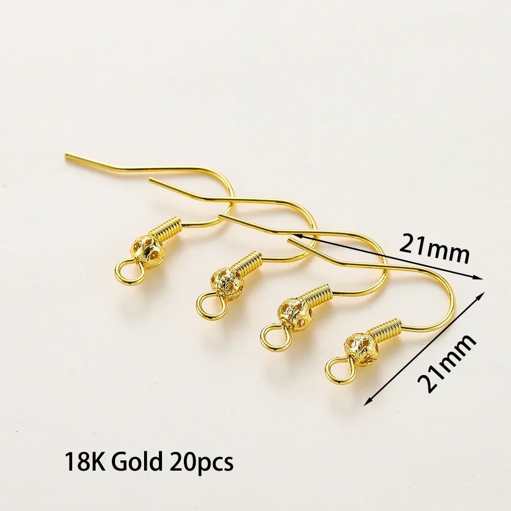 20pc Gold Plated Earring Wires & Hook Findings Set | 6 Styles | DIY Jewelry Making