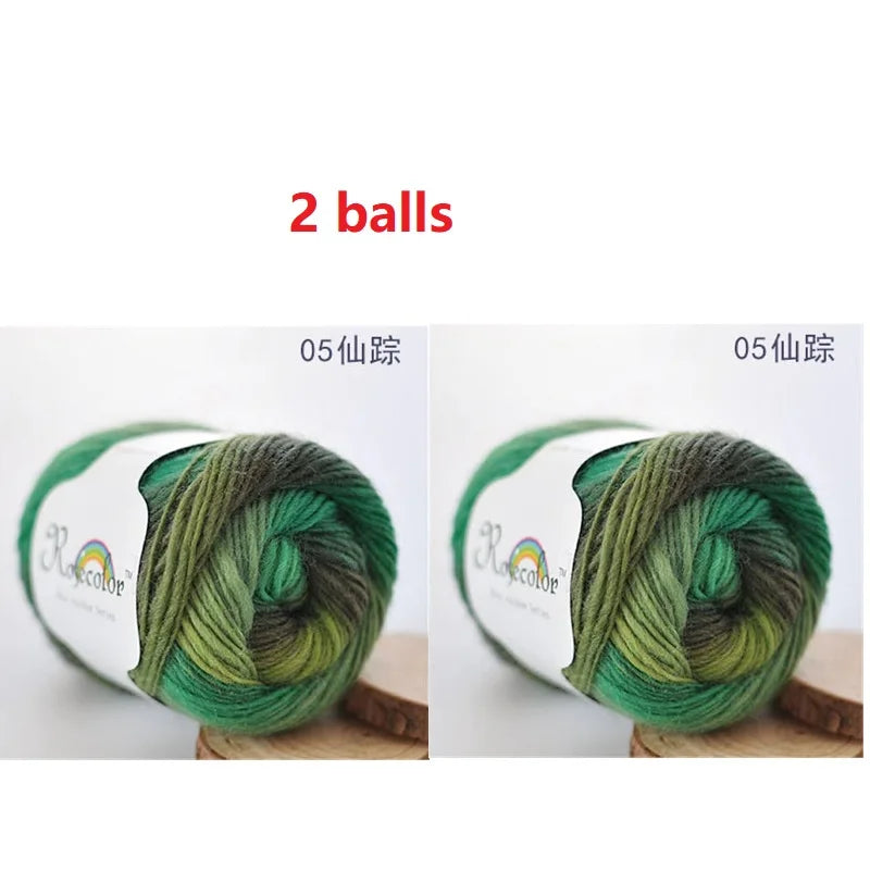 Rainbow Wool Yarn for Crochet Knitting Scarves and Sweater Crafts