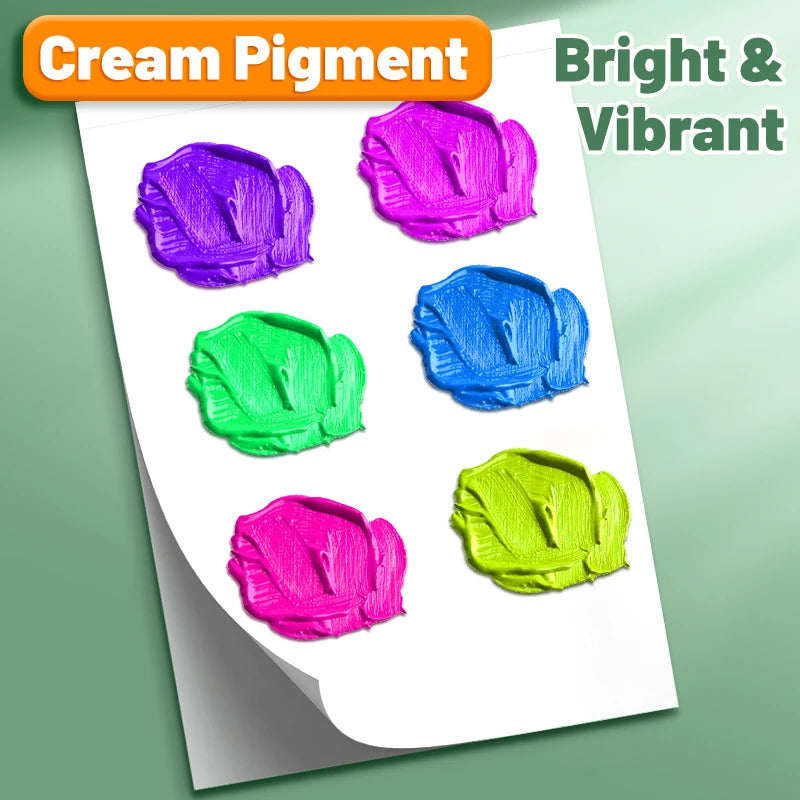 Portable Acrylic Paint Set with Rich Pigments for DIY Art