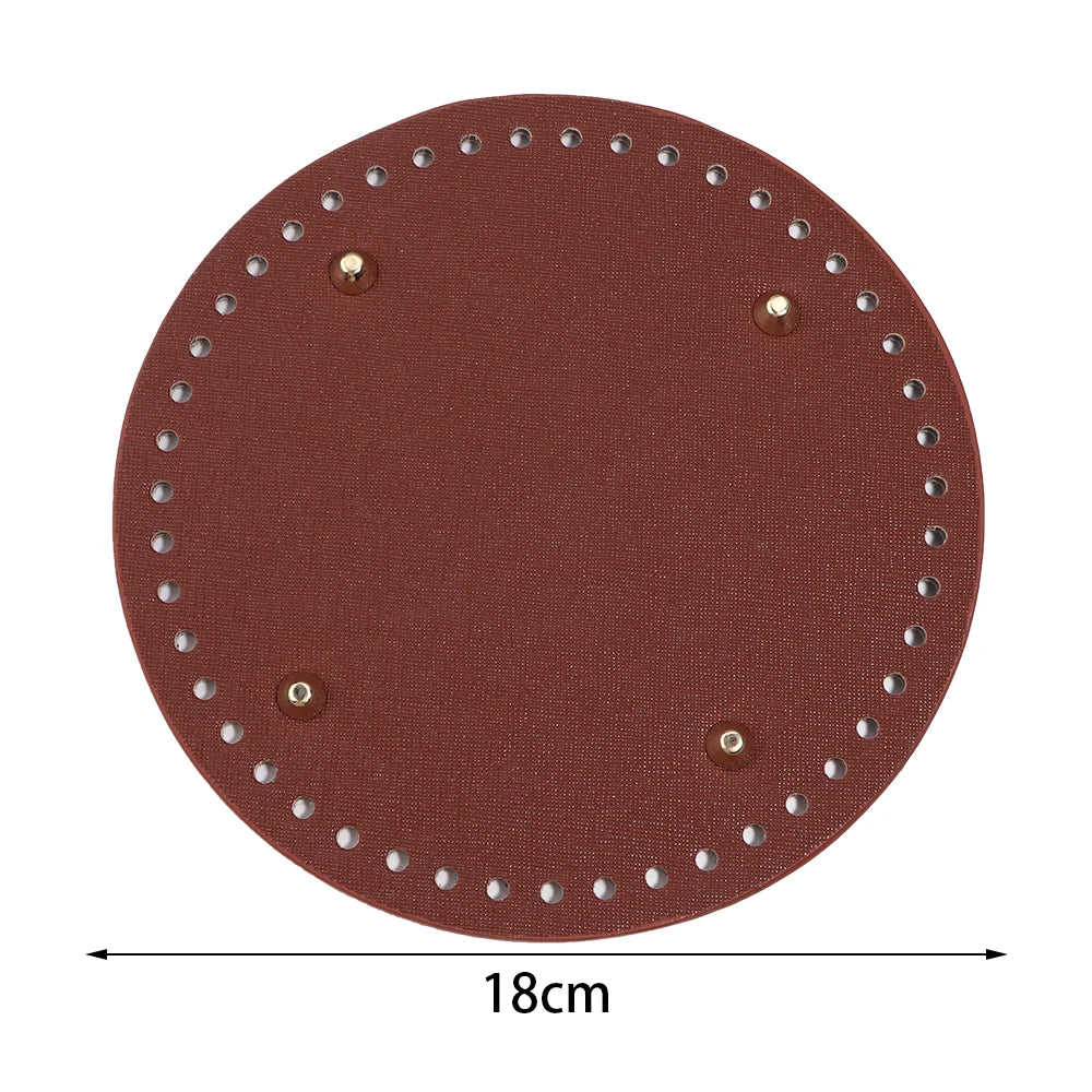 PU Leather Crochet Bag Bottom for DIY Knitting and Weaving Crafts