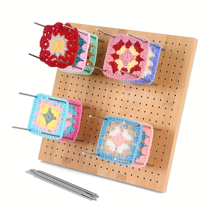 Bamboo Crochet Blocking Plate for Weaving and Knitting Projects Crafts