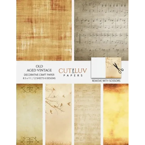 Old Aged Vintage Decorative Craft Paper: Scrapbooking Pages Design Paper for Printmaking, Collage, Papercrafts, Cardmaking, DIY Crafts - Paperback