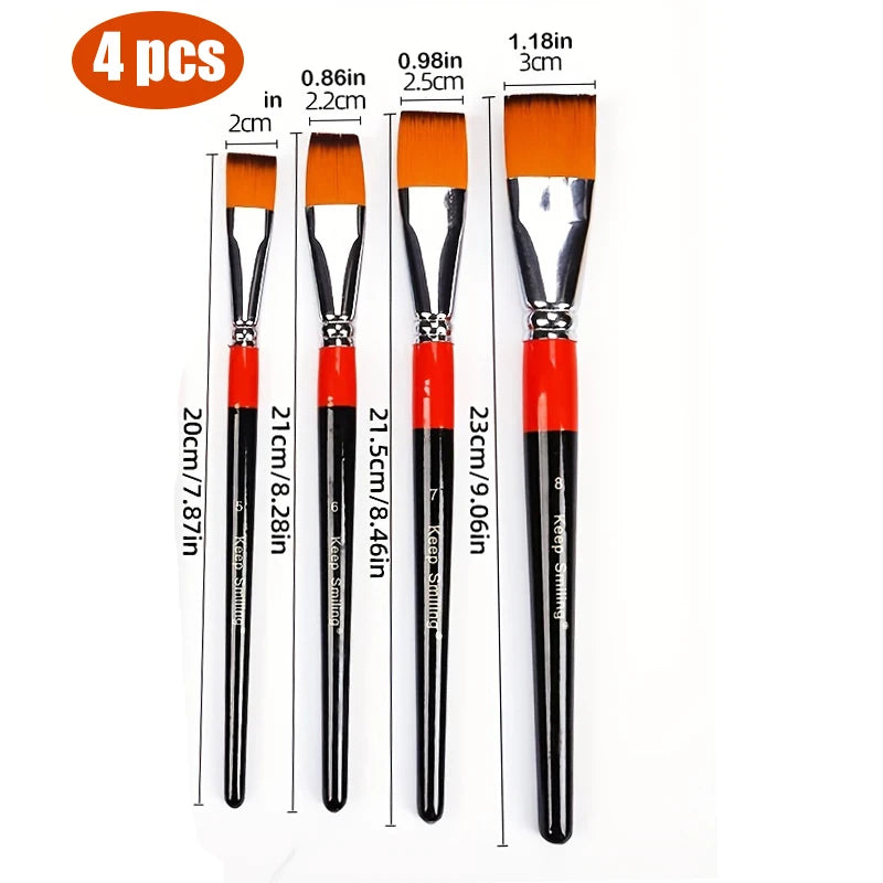 Artist Nylon Paint Brush Set for Acrylic Watercolor and Gouache