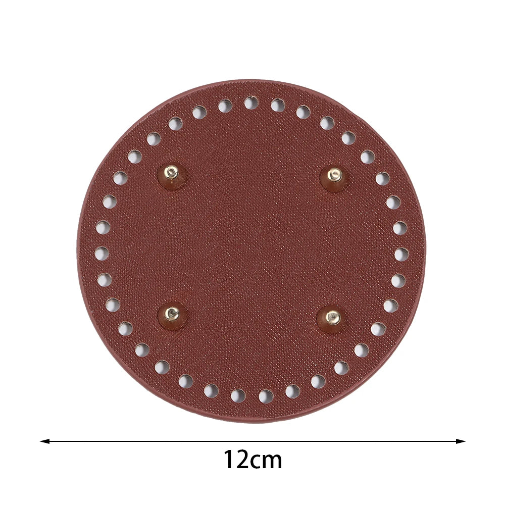 PU Leather Crochet Bag Bottom for DIY Knitting and Weaving Crafts
