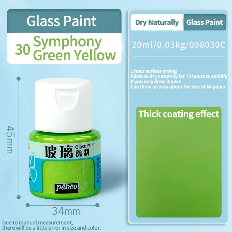 Transparent Glass Paint Set for DIY Stained Glass Art Crafts