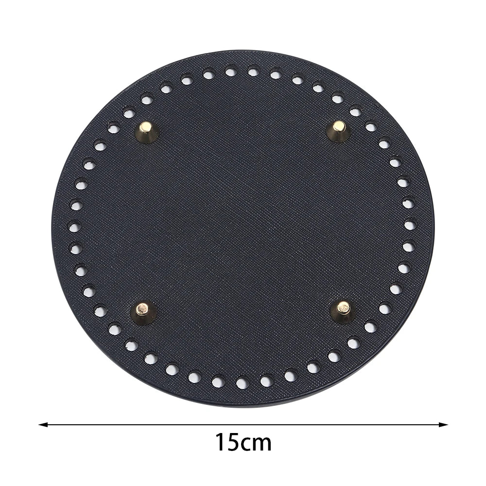 PU Leather Crochet Bag Bottom for DIY Knitting and Weaving Crafts