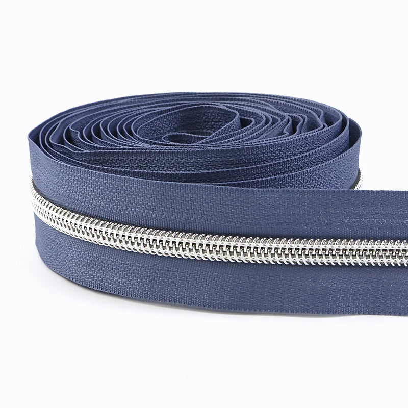 Nylon Zipper Tape Set with Metal Teeth for DIY Sewing