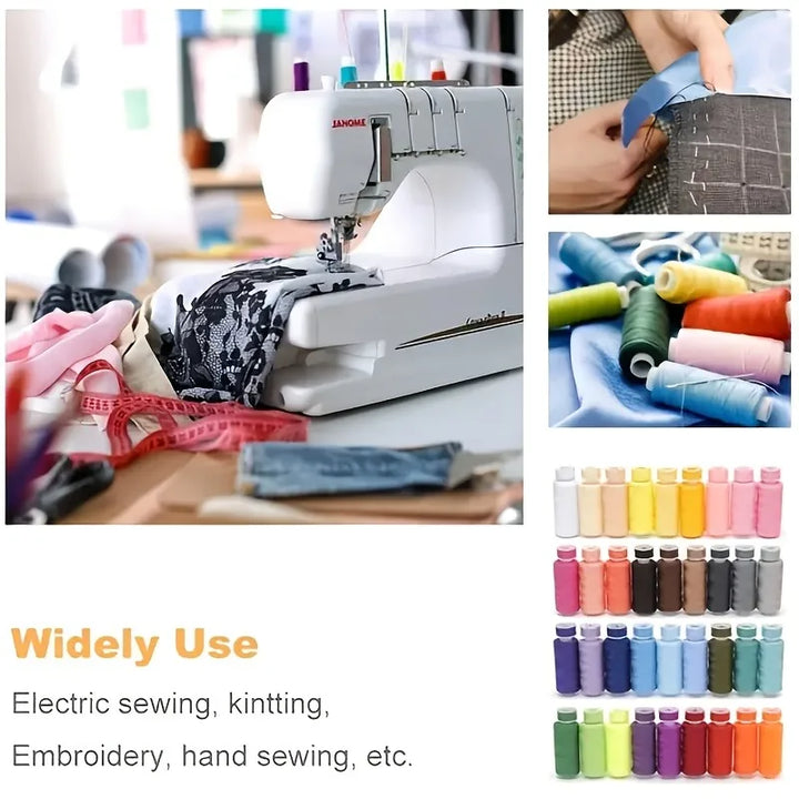 72-Pack Polyester Sewing Thread and Bobbin Kit for Crafting Quilting