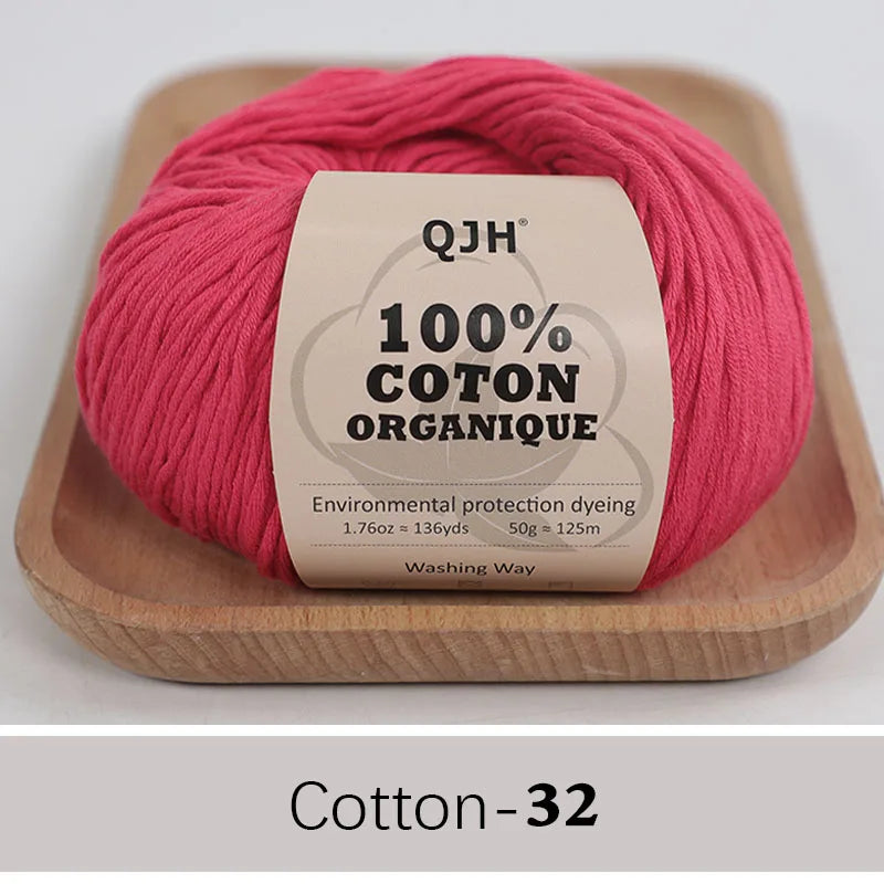 Soft Cotton Baby Yarn Set for Crochet and Knitting Crafts