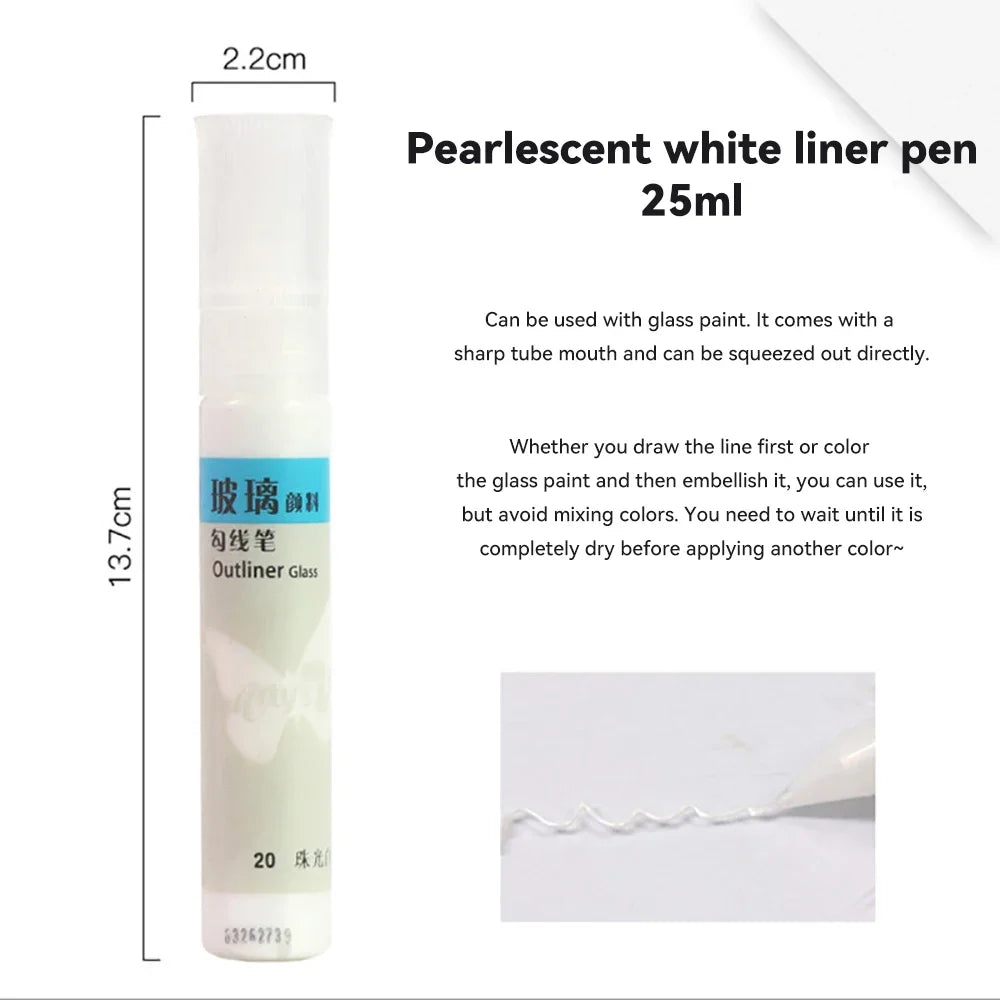 Waterproof Glass Acrylic Paint Set for DIY Art and Craft Projects