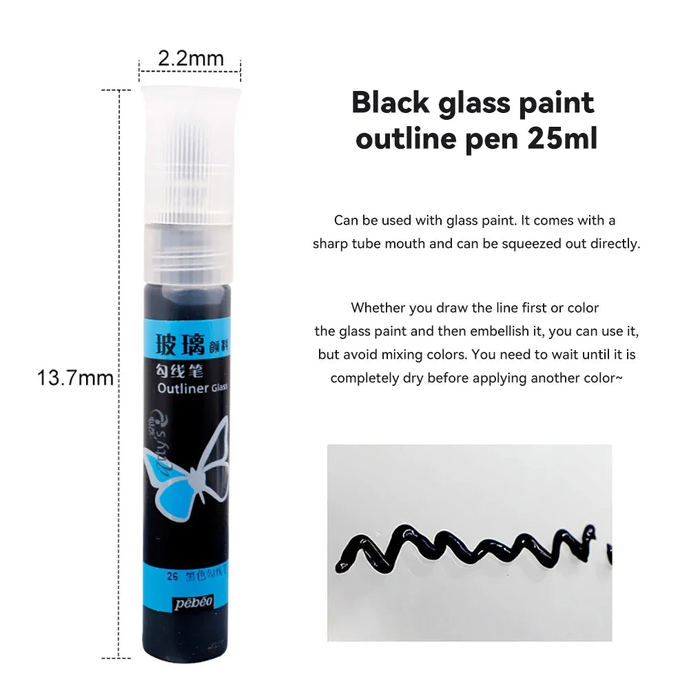 Waterproof Glass Acrylic Paint Set for DIY Art and Craft Projects