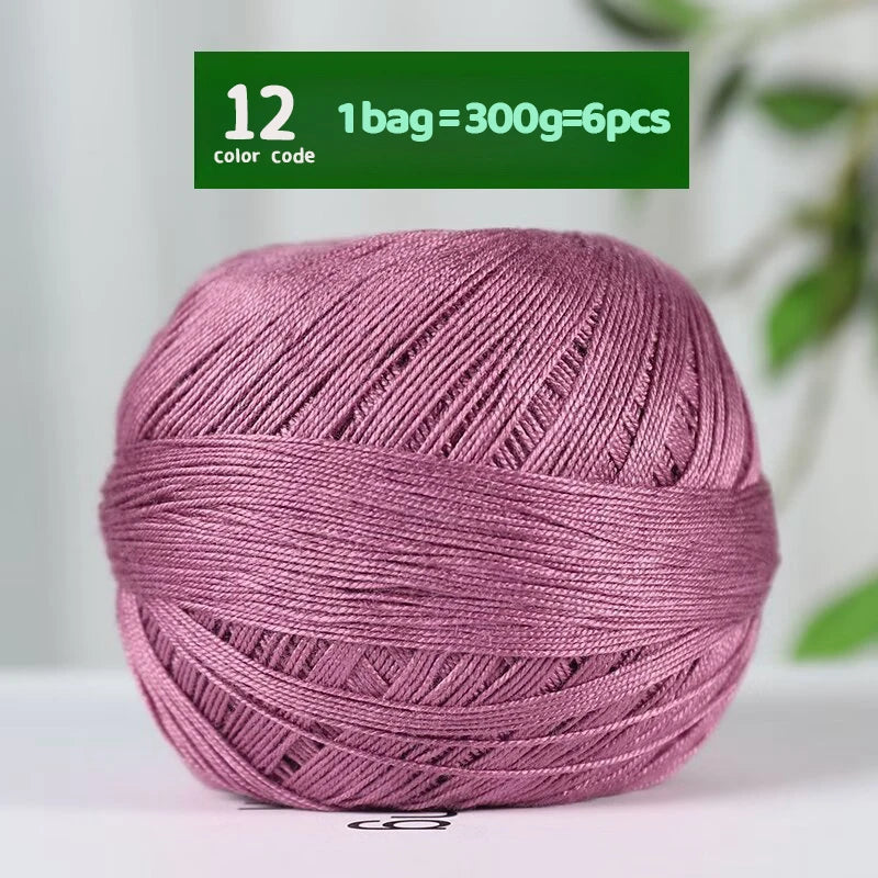 Fine Lace Crochet Yarn for Summer Knitting and DIY Crafts