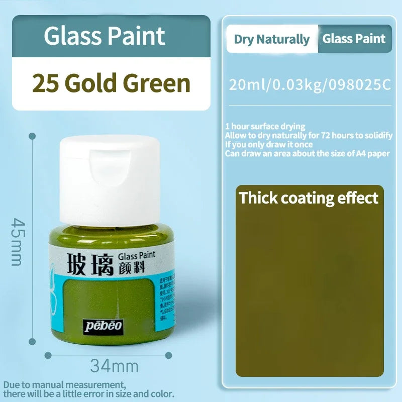 Waterproof Glass Acrylic Paint Set for DIY Art and Craft Projects