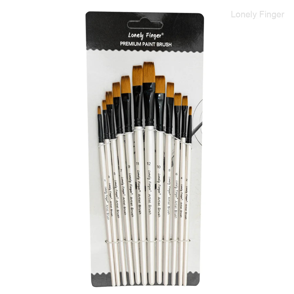 Professional Nylon Paint Brush Set for Acrylic Watercolor and Oil