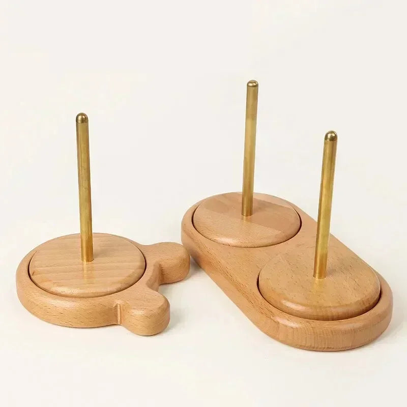 Wooden Yarn Holder Stand for Crochet Knitting Sewing Thread Tools