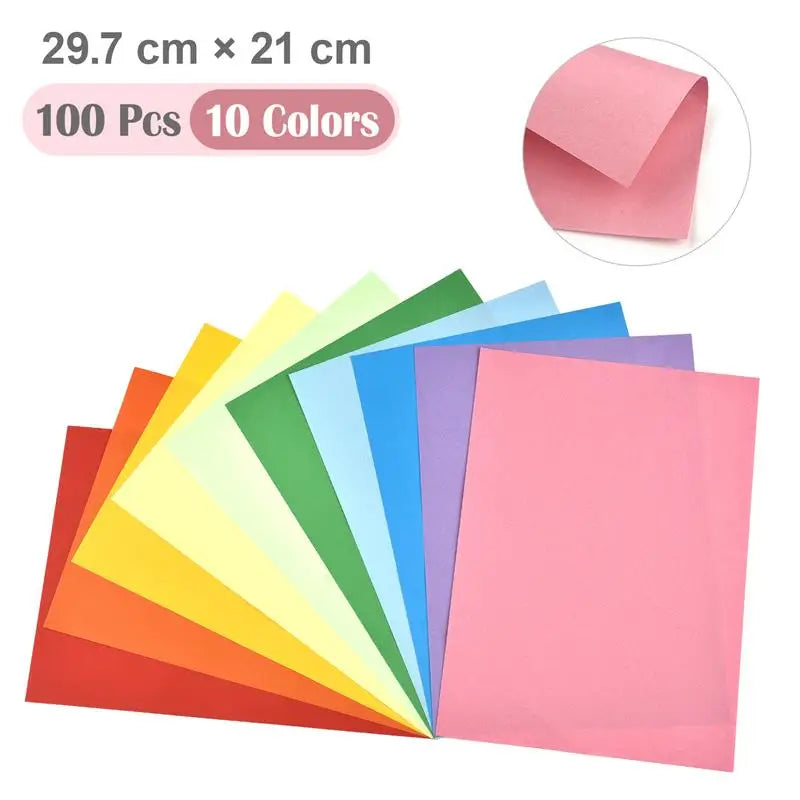 Colorful Double-Sided Origami Paper Set for DIY Kids Crafts Projects