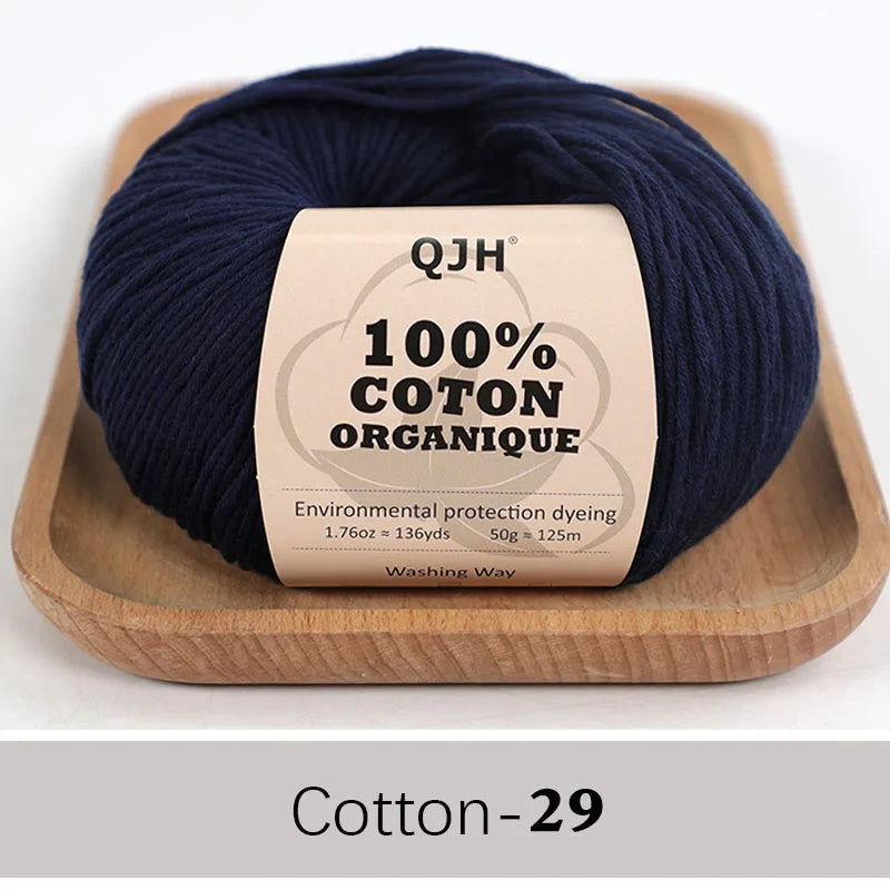 Soft Cotton Baby Yarn Set for Crochet and Knitting Crafts