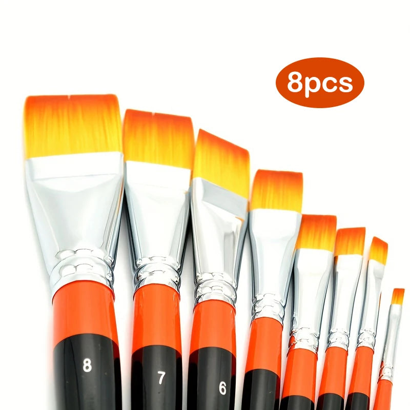 Artist Nylon Paint Brush Set for Acrylic Watercolor and Gouache