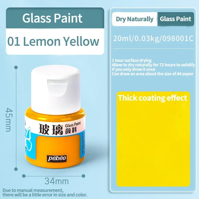 Transparent Glass Paint Set for DIY Stained Glass Art Crafts