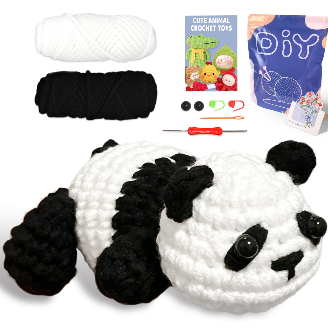 Animal Crochet Starter Kit for Beginners DIY Knitting Craft Set