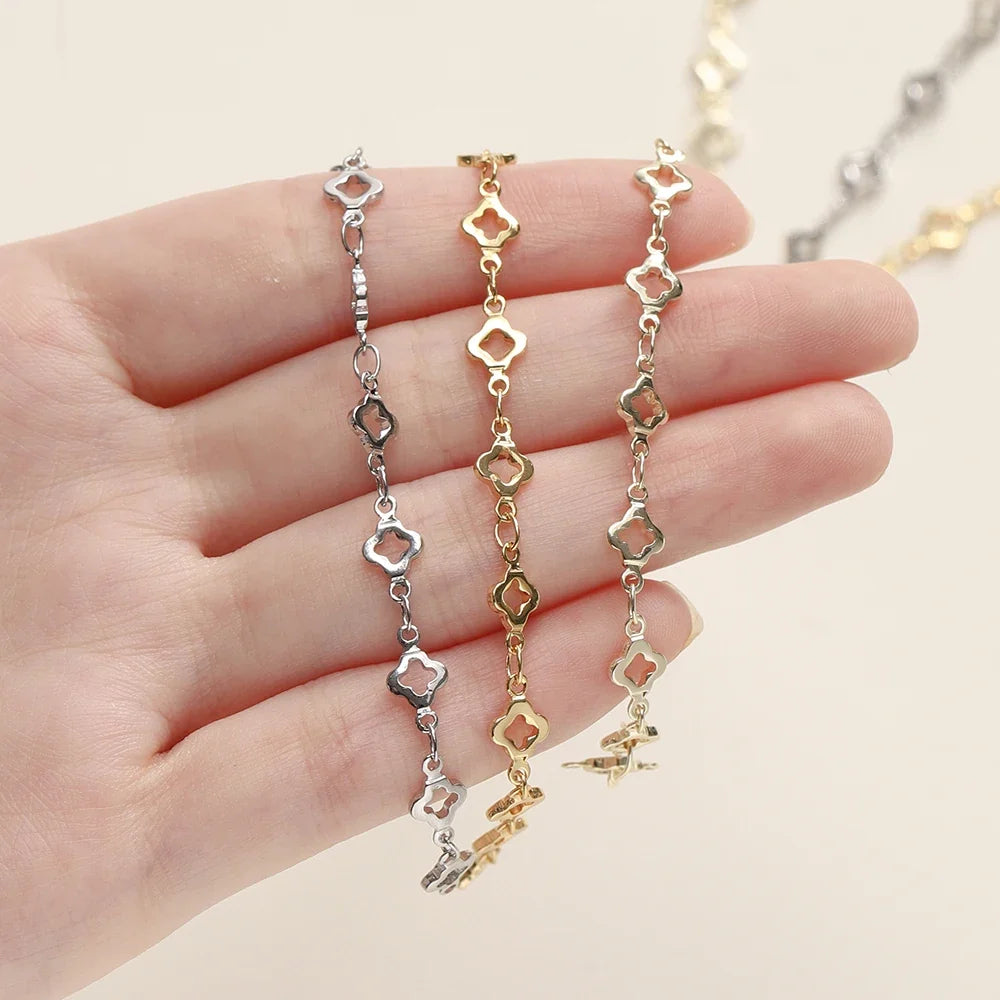 5.5mm Rhombus Chain 14/18K Gold-Plated Brass | Jewelry Making Supply