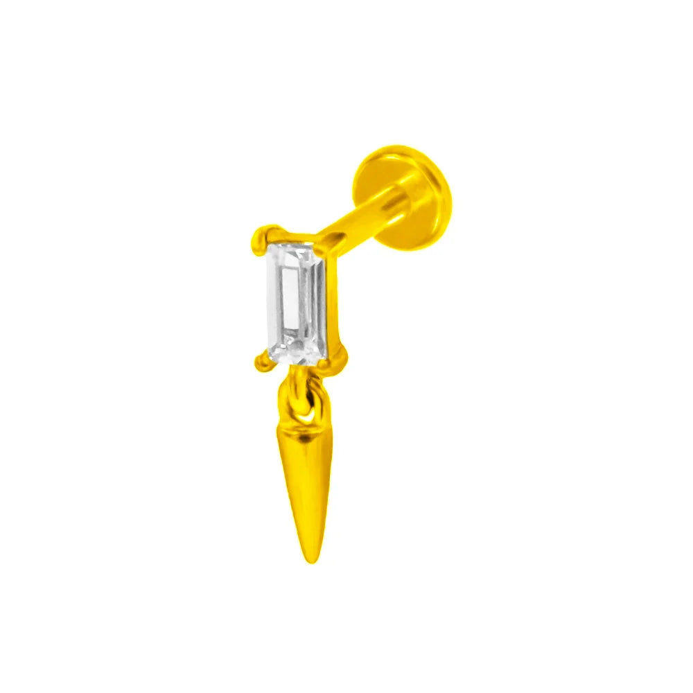 Lightning Internal Thread Labret Piercing Crown Bee Flowers Cartilage Earring Tragus Conch 316L Stainlesss Steel Body Jewelry
