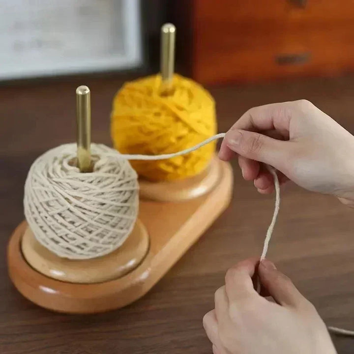 Wooden Yarn Holder Stand for Crochet Knitting Sewing Thread Tools