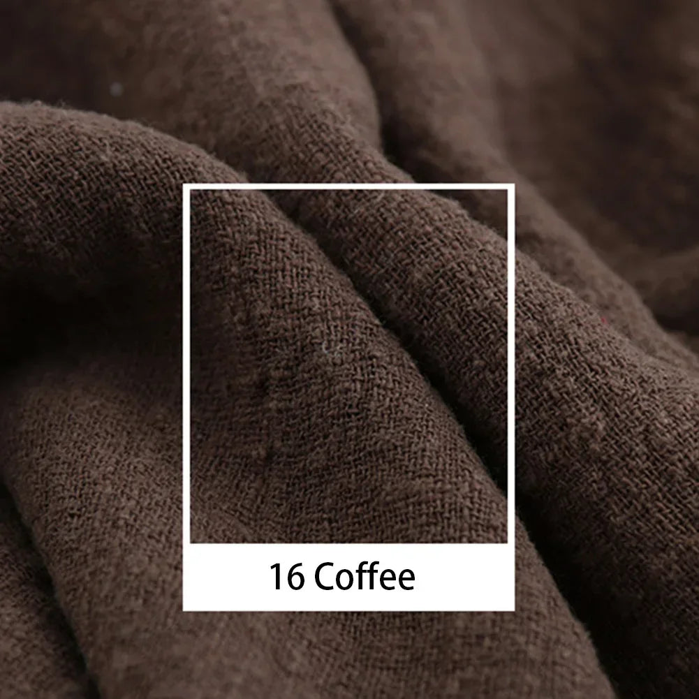 Organic Linen Cotton Fabric for DIY Sewing and Patchwork Crafts
