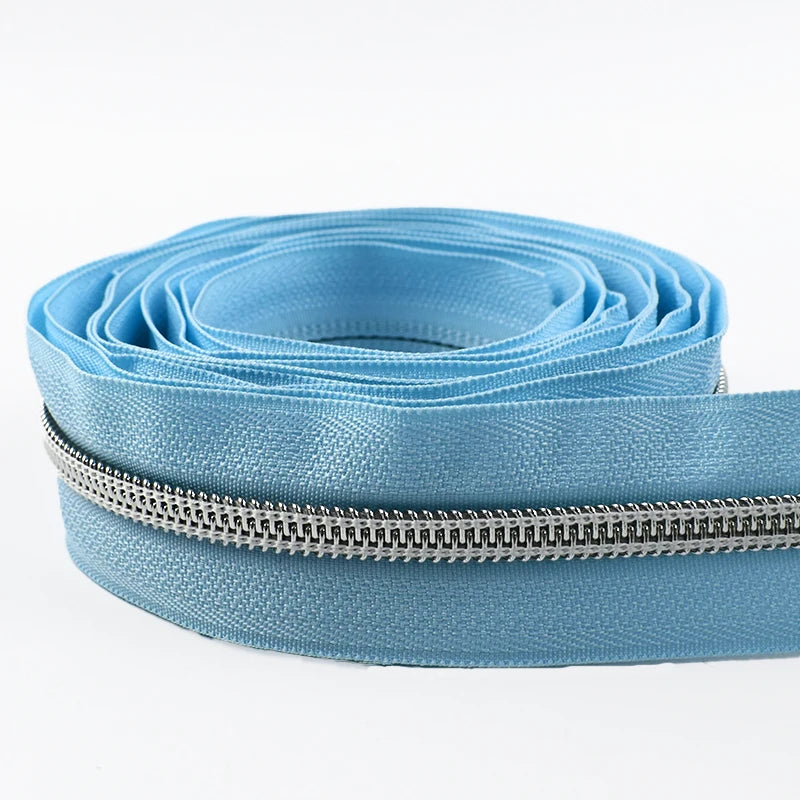 Nylon Zipper Tape Set with Metal Teeth for DIY Sewing